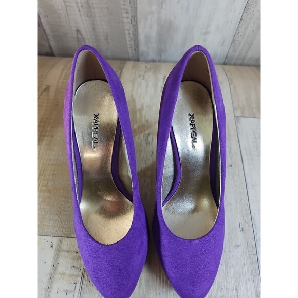 XAppeal Purple Jawbreaker Size 6 Microfiber Platform Stilleto  Pump - Picture 1 of 12